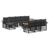 vidaXL Ensemble de canap&eacute;s d'ext&eacute;rieur 11 pcs Noir et Gris fonc&eacute;