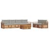 vidaXL Ensemble de canap&eacute;s d'ext&eacute;rieur 7 pcs Gris Naturel et Clair