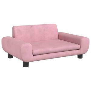 vidaXL Canap&eacute; pour enfants rose 70x45x33 cm velours