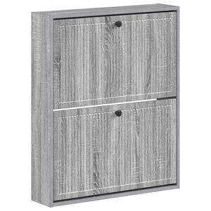 vidaXL Cabinet &agrave; chaussures mural EDE 71 x 17 x 86 cm Sonoma gris