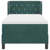 vidaXL Lit &agrave; ressorts avec matelas Vert fonc&eacute; 80 x 200 cm Velours