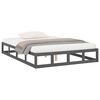vidaXL Cadre de lit sans matelas gris 150x200 cm bois massif