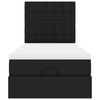 vidaXL Cadre de lit ottoman avec matelas noir 80x200 cm similicuir