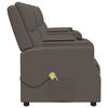 vidaXL Fauteuil de massage inclinable 4 places gris similicuir