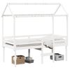 vidaXL Lit haut sans matelas blanc 90x190 cm bois de pin massif