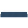 vidaXL Cadre de lit avec matelas avec matelas 2 pcs Bleu tissu