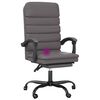 vidaXL Fauteuil de massage inclinable de bureau Gris Similicuir
