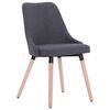vidaXL Chaises &agrave; manger lot de 2 gris fonc&eacute; tissu