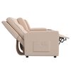 vidaXL Fauteuil inclinable avec porte-gobelets 4 places Cr&egrave;me Tissu