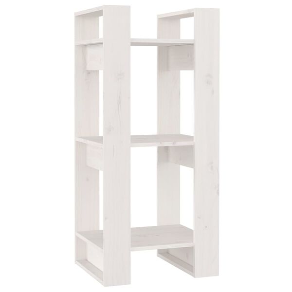 vidaXL Biblioth&egrave;que/S&eacute;parateur de pi&egrave;ce Blanc 41x35x91 cm Pin solide
