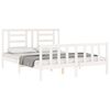 vidaXL Cadre de lit sans matelas blanc 160x200 cm bois de pin massif