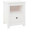 vidaXL Tables de chevet 2 pcs Blanc 40x35x49 cm Bois de pin massif