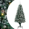 vidaXL Sapin de No&euml;l artificiel Vert 180 cm PVC, Acier et Plastique