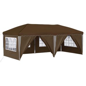 vidaXL Tente de f&ecirc;te pop-up 575 x 288 x 245 cm Taupe