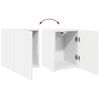 vidaXL Meuble TV mural 2 pcs Blanc 30 x 31 x 40 cm Bois d'ing&eacute;nierie