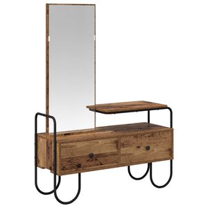 vidaXL Table de Toilette avec tiroir Bois ancien Bois d'ing&eacute;nierie