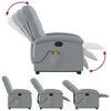 vidaXL Fauteuil de massage inclinable Gris clair Tissu