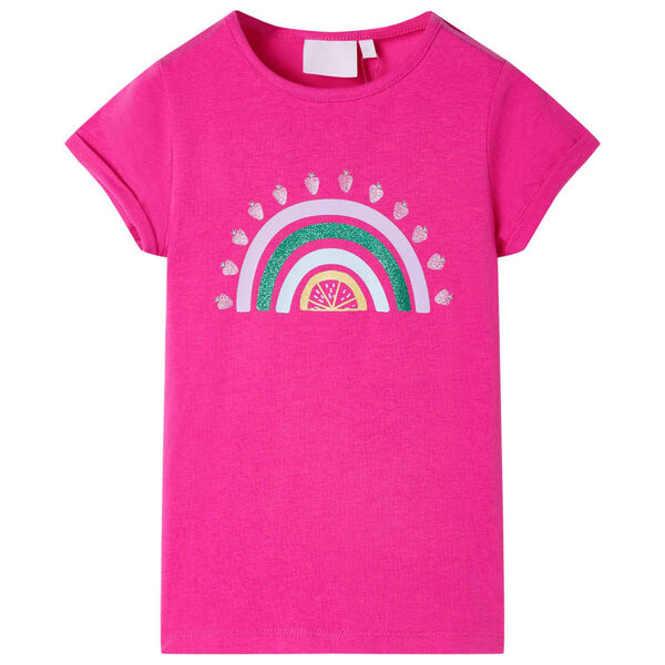 T-shirt pour enfants rose fonc&eacute; 104