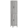 vidaXL Buffet haut Sonoma gris 34,5x34x180 cm Bois d'ing&eacute;nierie