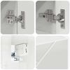 vidaXL Ensemble de mobilier de salle de bain 5 pcs Blanc brillant