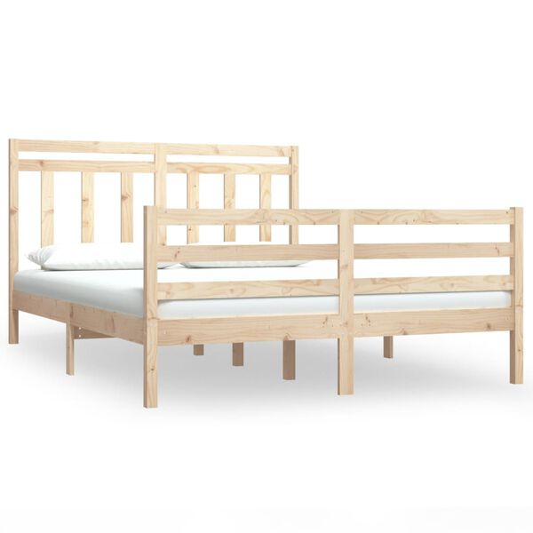 vidaXL Cadre de lit sans matelas 120x190 cm bois massif
