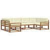 vidaXL Ensemble de canap&eacute;s d'ext&eacute;rieur 6 pcs Naturel et Cr&egrave;me