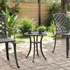 vidaXL Table de jardin noir &Oslash;48x53 cm aluminium coul&eacute;