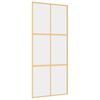vidaXL Porte coulissante dor&eacute; 90x205 cm verre ESG clair et aluminium
