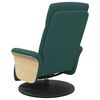 vidaXL Fauteuil inclinable avec repose-pieds vert fonc&eacute; tissu