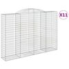 vidaXL Paniers &agrave; gabions arqu&eacute;s 11 pcs 300x50x200/220 cm Fer galvanis&eacute;