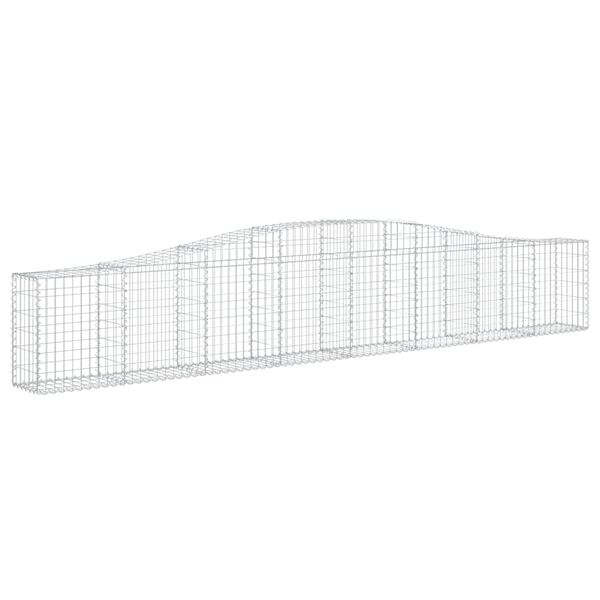 vidaXL Paniers à gabions arqués 3 pcs 400x30x60/80 cm Fer galvanisé