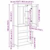 vidaXL Haut Armoire Bois Ancien 69,5 x 34 x 180 cm Bois d'ing&eacute;nierie