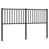 vidaXL T&ecirc;te de lit de remplacement m&eacute;tal noir 160 cm