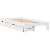 vidaXL Cadre de lit sans matelas blanc 75x190 cm bois de pin massif