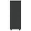 vidaXL Armoire roulante avec tiroirs MOSS gris bois de pin solide