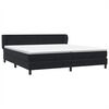 vidaXL Sommier à lattes de lit avec matelas noir 180x220 cm velours