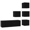 vidaXL Ensemble meuble TV 5 pc Ch&ecirc;ne noir Bois d'ing&eacute;nierie
