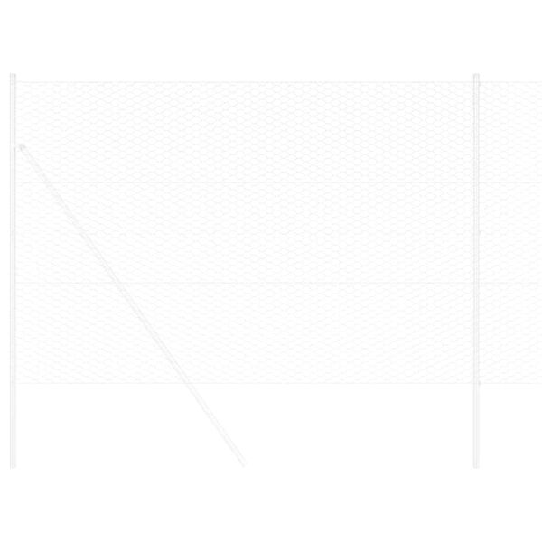 vidaXL Clôture hexagonale Argent 1.6 x 25 m Acier galvanisé