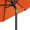vidaXL Parasol de jardin avec m&acirc;t en acier terre cuite 225x225x212 cm