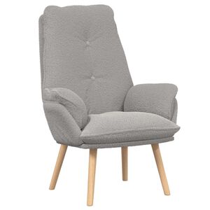vidaXL fauteuil Gris clair 69 x 74 x 93 cm Tissu Sherpa