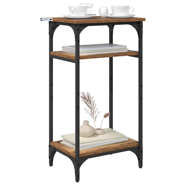 vidaXL Table d'appoint Bois Ancien 40 x 30 x 75 cm Bois d'ing&eacute;nierie