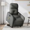 vidaXL Fauteuil inclinable de massage &eacute;lectrique Gris fonc&eacute; Tissu