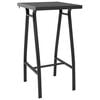 vidaXL Table de bar de jardin Noir 60x60x110 cm Verre tremp&eacute;