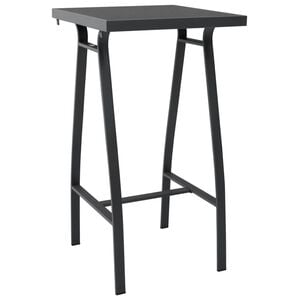 vidaXL Table de bar de jardin Noir 60x60x110 cm Verre tremp&eacute;