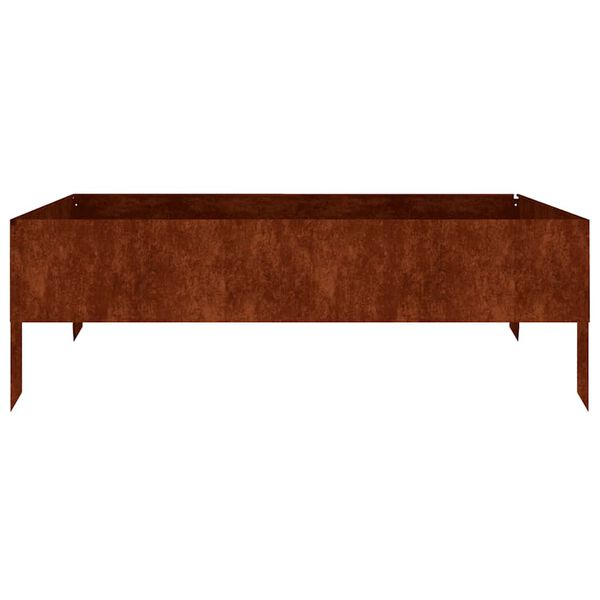 vidaXL Lit sur&eacute;lev&eacute; de jardin 100x100x33,5 cm acier corten