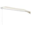 vidaXL Auvent r&eacute;tractable cr&egrave;me 4,5x3 m tissu et aluminium