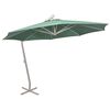 vidaXL Parasol suspendu avec poteau en aluminium 350 cm vert
