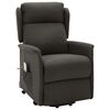 vidaXL Fauteuil de massage Taupe Tissu