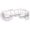 vidaXL Ensemble de canap&eacute; de jardin 9 pcs Noir Aluminium