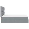 VidaXL Cadre de lit ottoman et matelas gris clair 140x190 cm tissu